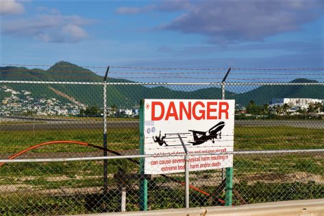 Sint Maarten plaża przy lotnisku Princess Juliana