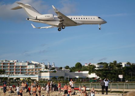 Lądowanie na lotnisku w Sint Maarten